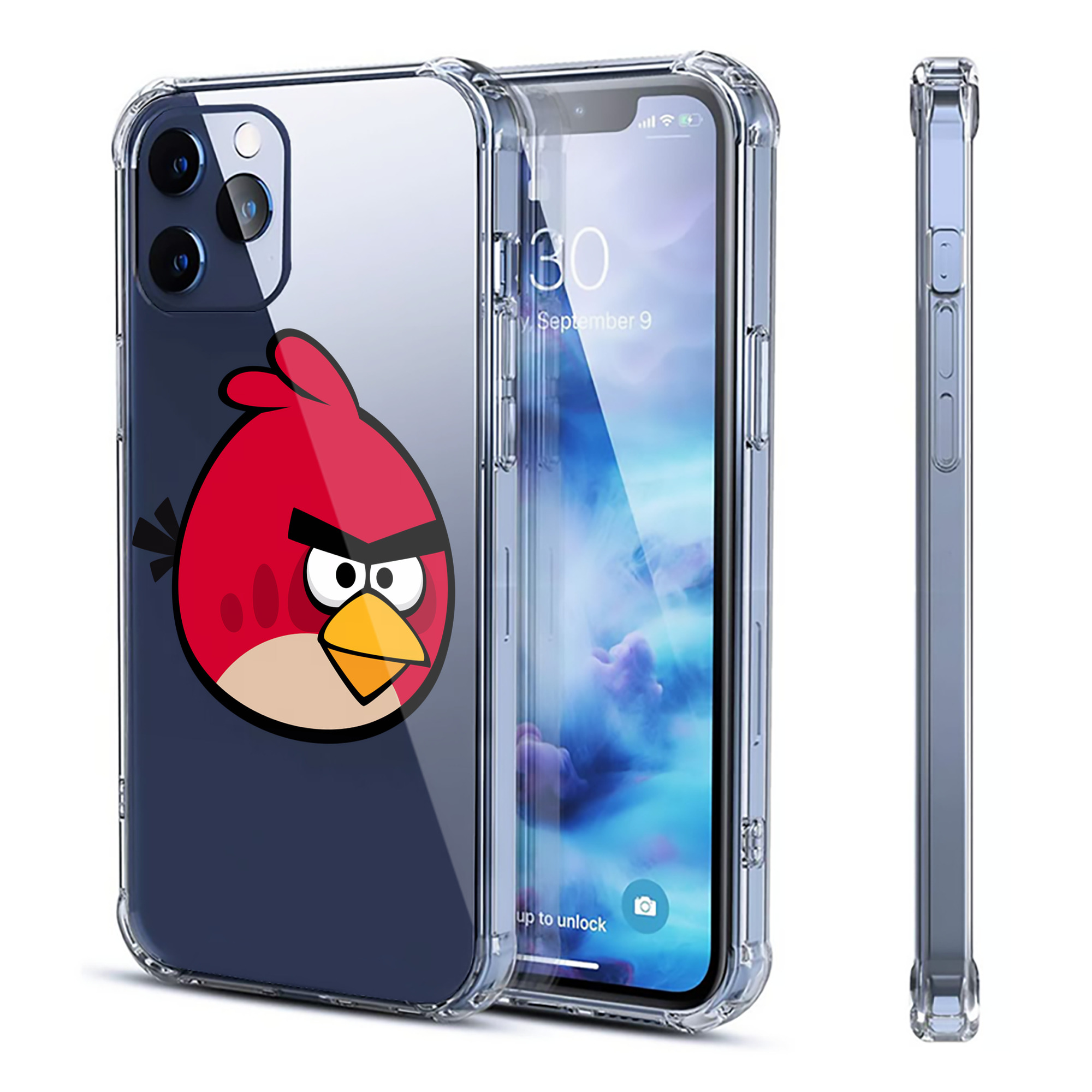 （画像用） Angry Birds アングリーバード 【iPhone 12シリーズ対応】透明スマホケース（クリアソフトケース）